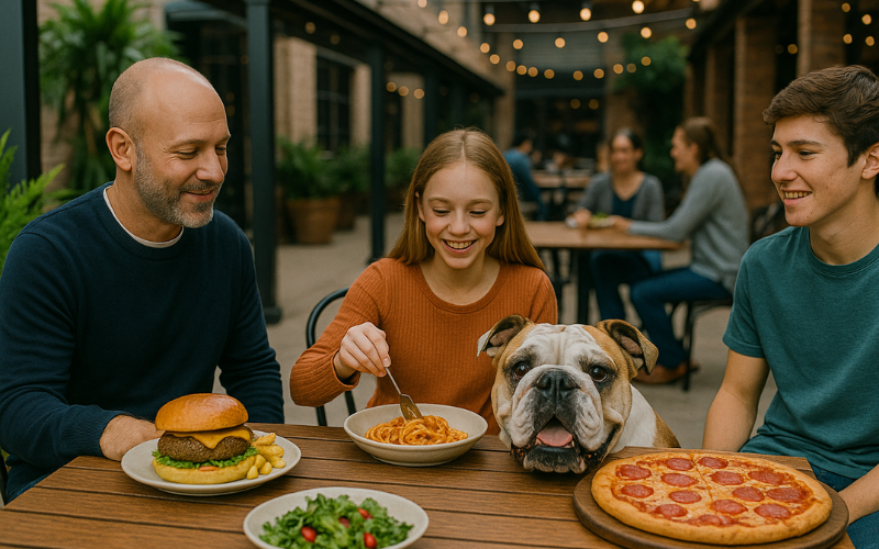 Dog with Family