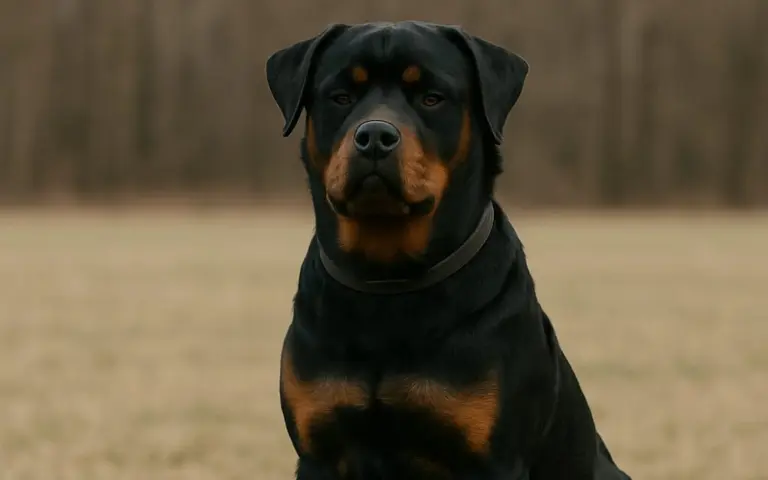 Rottweiler Dog Front Pose